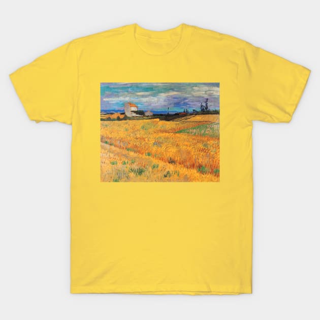 Van Gogh Wheat Field with Farmhouse T-Shirt by bragova